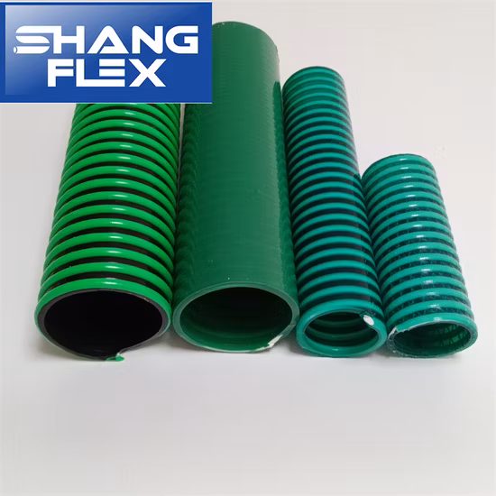 Manguera de succión de vacío de hélice amarilla, tubo de PVC para trabajos medianos