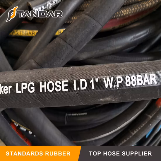 Manguera flexible de goma flexible de alta presión para transferencia de gas LPG hidráulico de propano marino Coleman