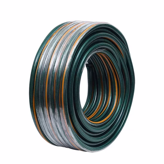 Manguera de tubería de agua de nailon reforzada con fibra trenzada flexible de PVC